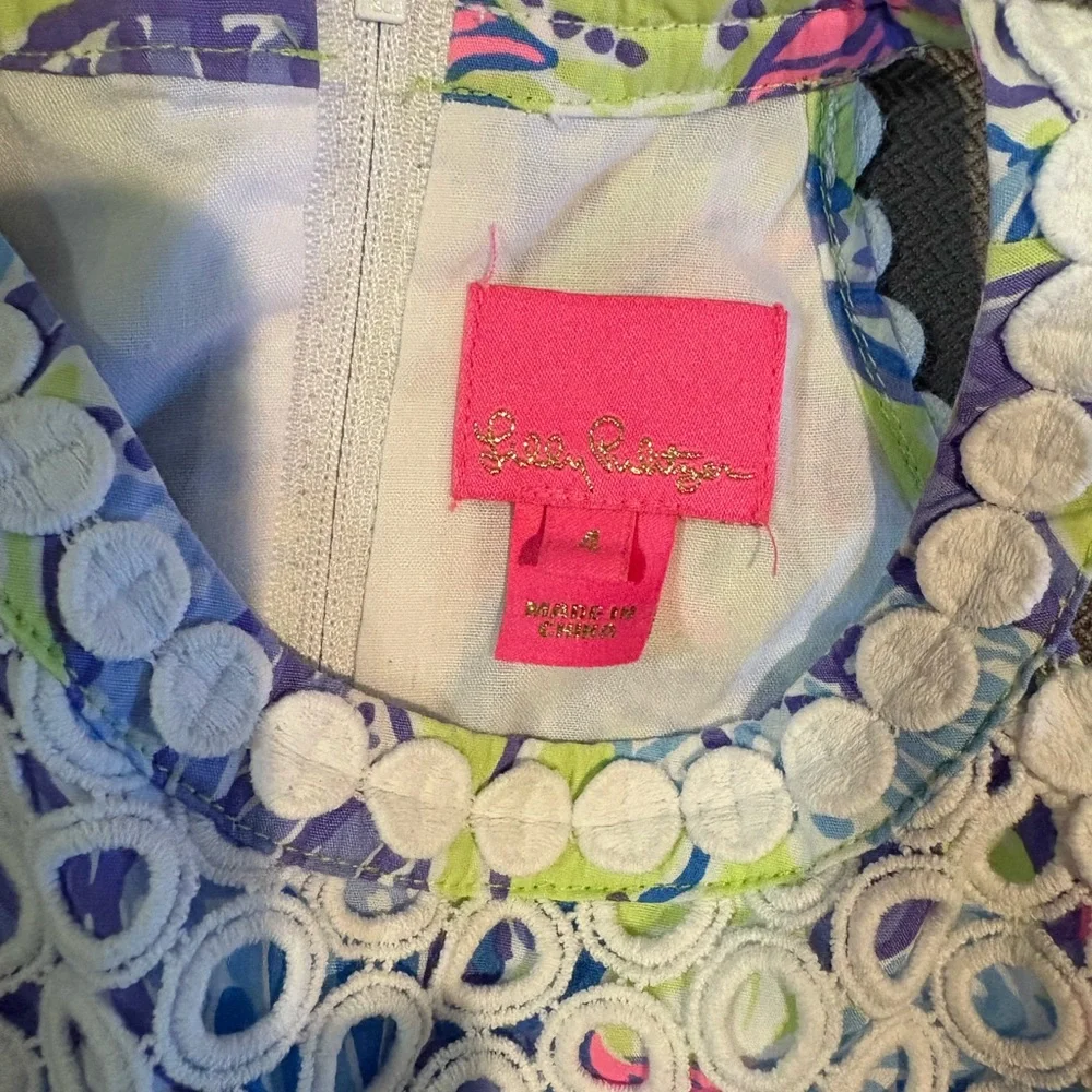 Lilly Pulitzer Kids Dress - Yellow, Purple, Pink Floral - Picture 2 of 5